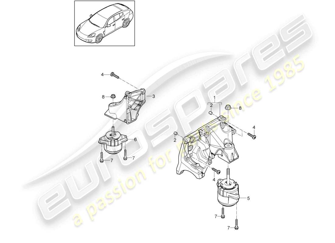 a part diagram from the porsche panamera parts catalogue