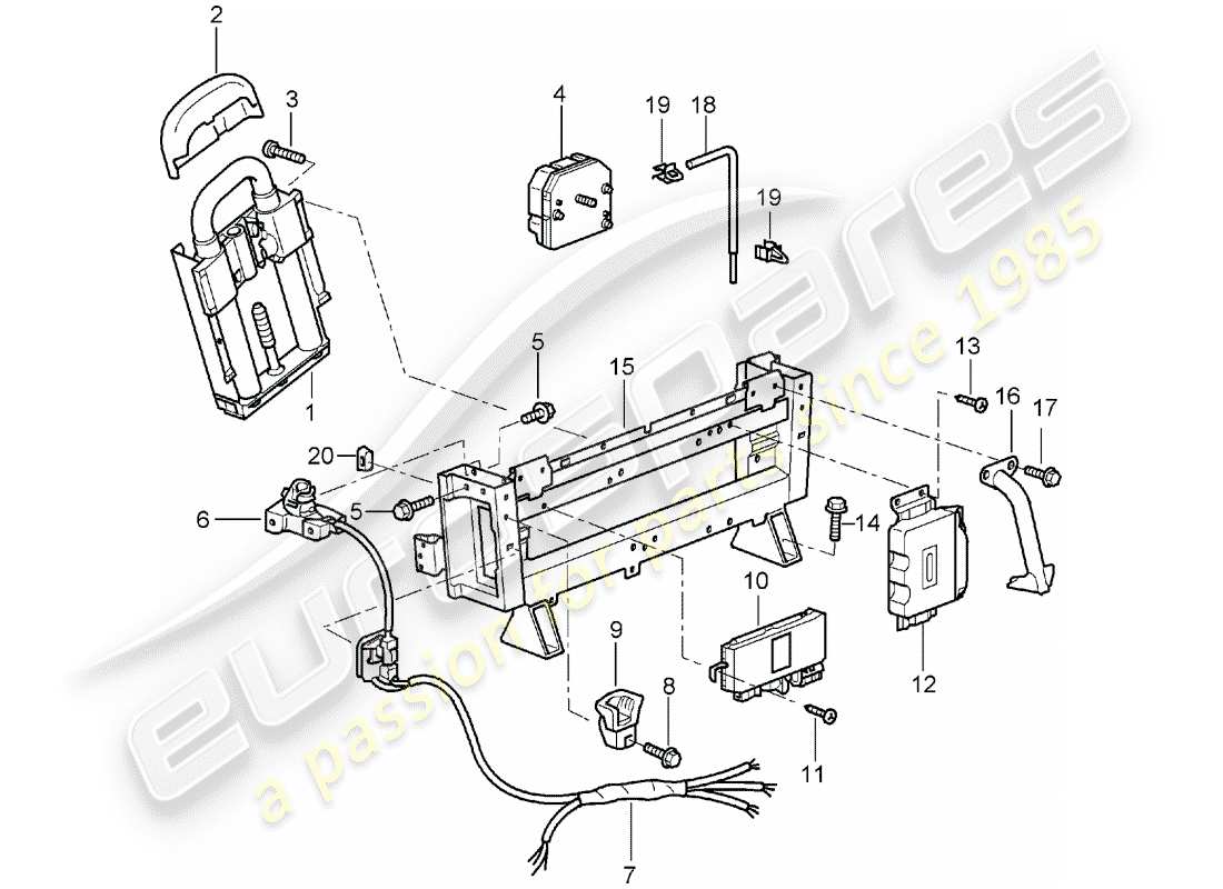 a part diagram from the porsche 2004 (996) parts catalogue