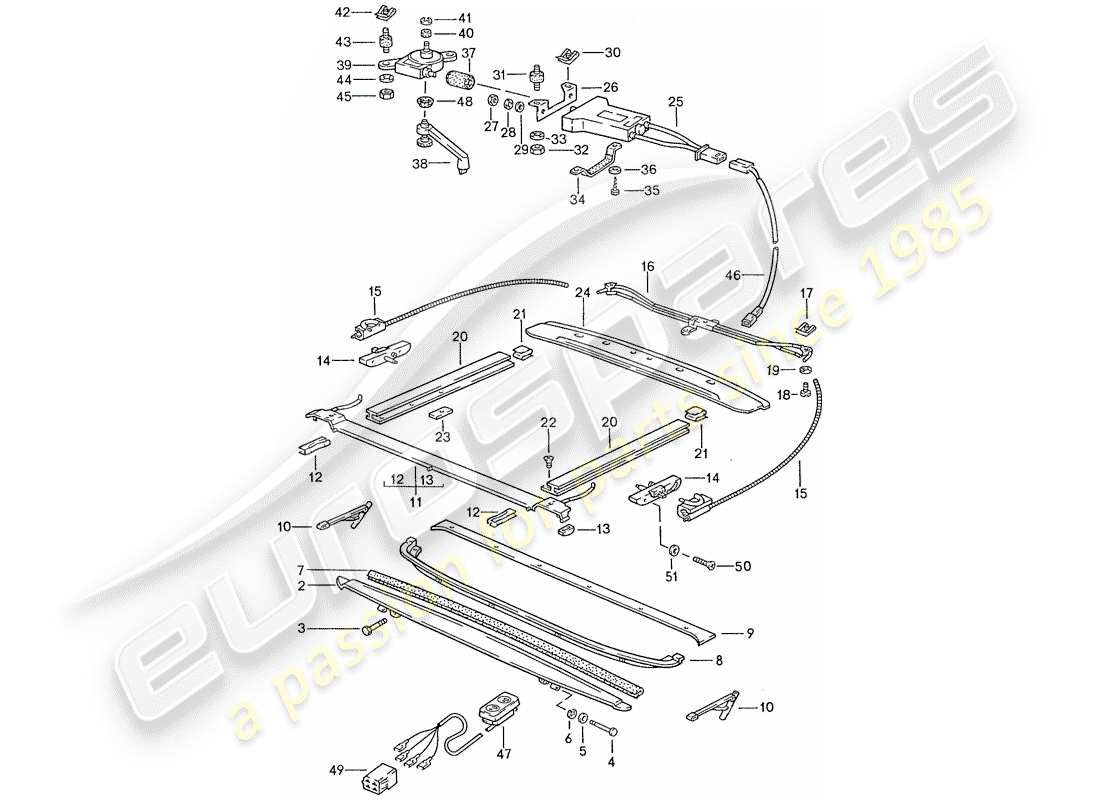 a part diagram from the porsche 928 parts catalogue