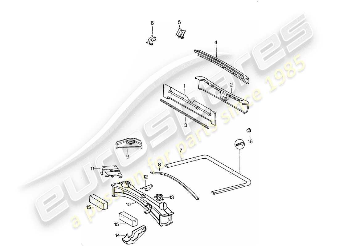 a part diagram from the porsche 1977 (911 turbo) parts catalogue