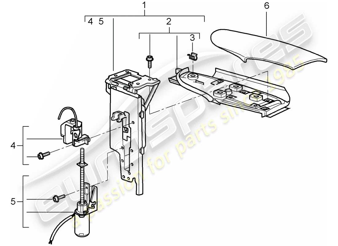a part diagram from the porsche 997 parts catalogue