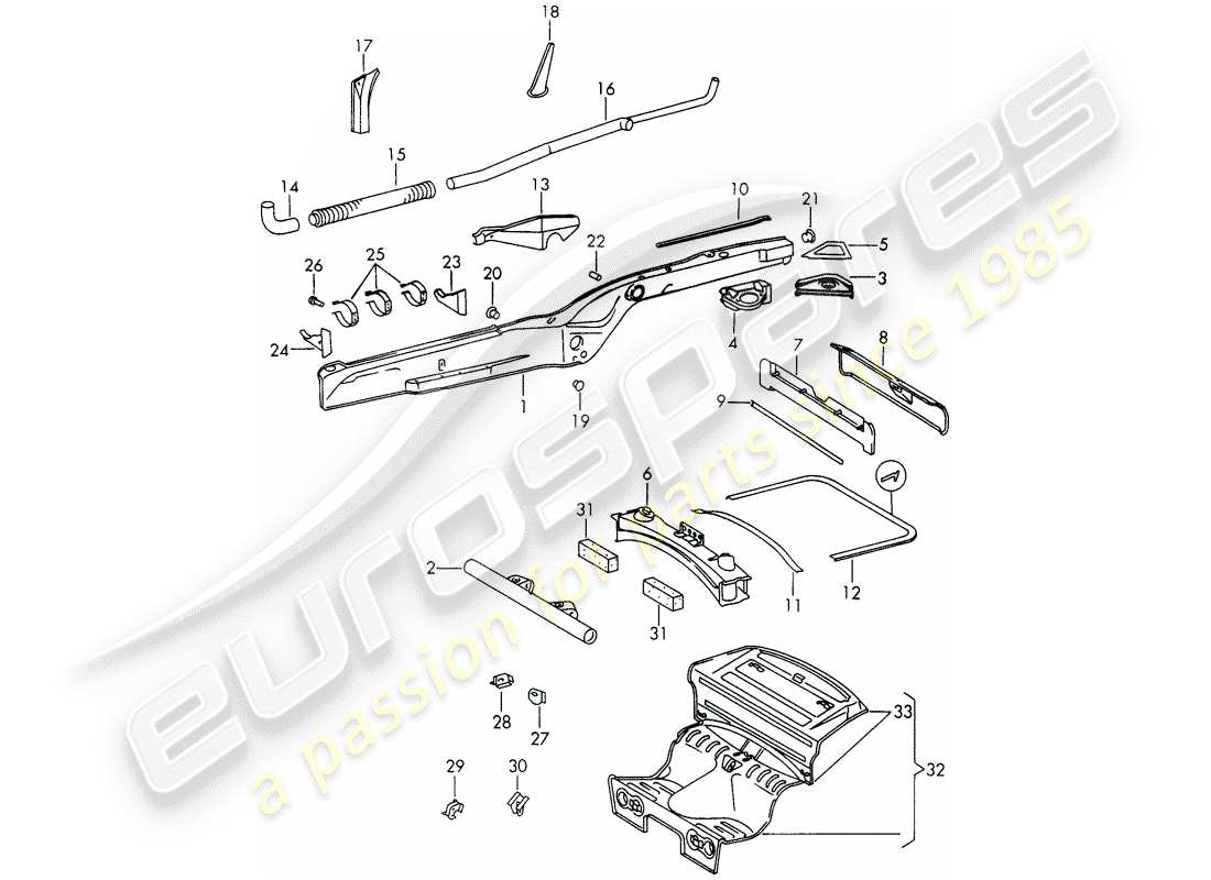 a part diagram from the porsche 1967 (911/912) parts catalogue