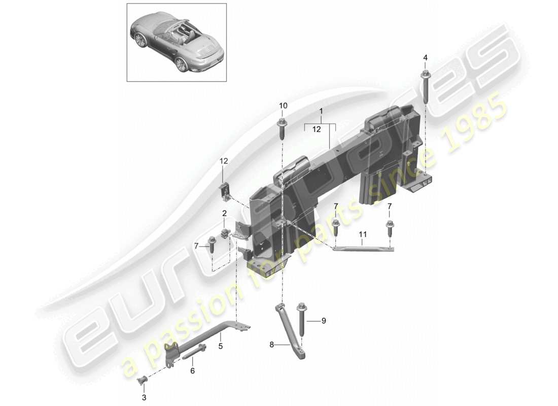a part diagram from the porsche 991 parts catalogue