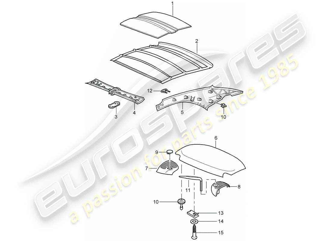 a part diagram from the porsche 997 parts catalogue