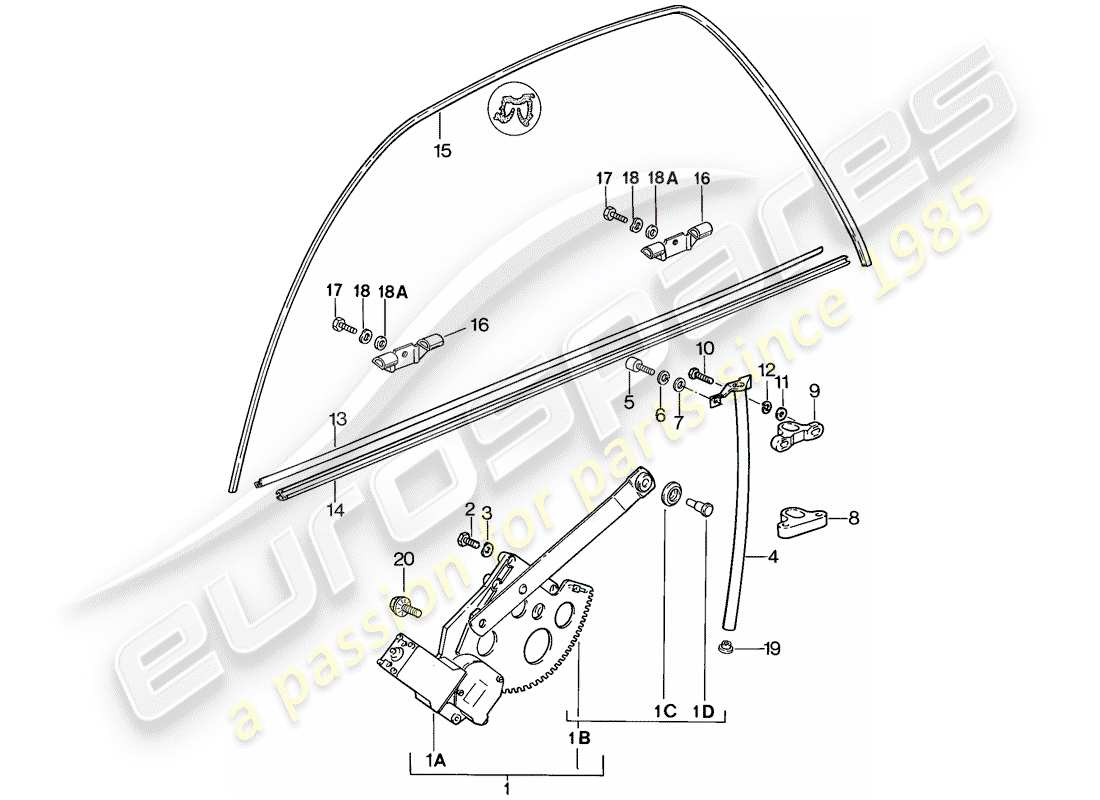 a part diagram from the porsche 928 parts catalogue