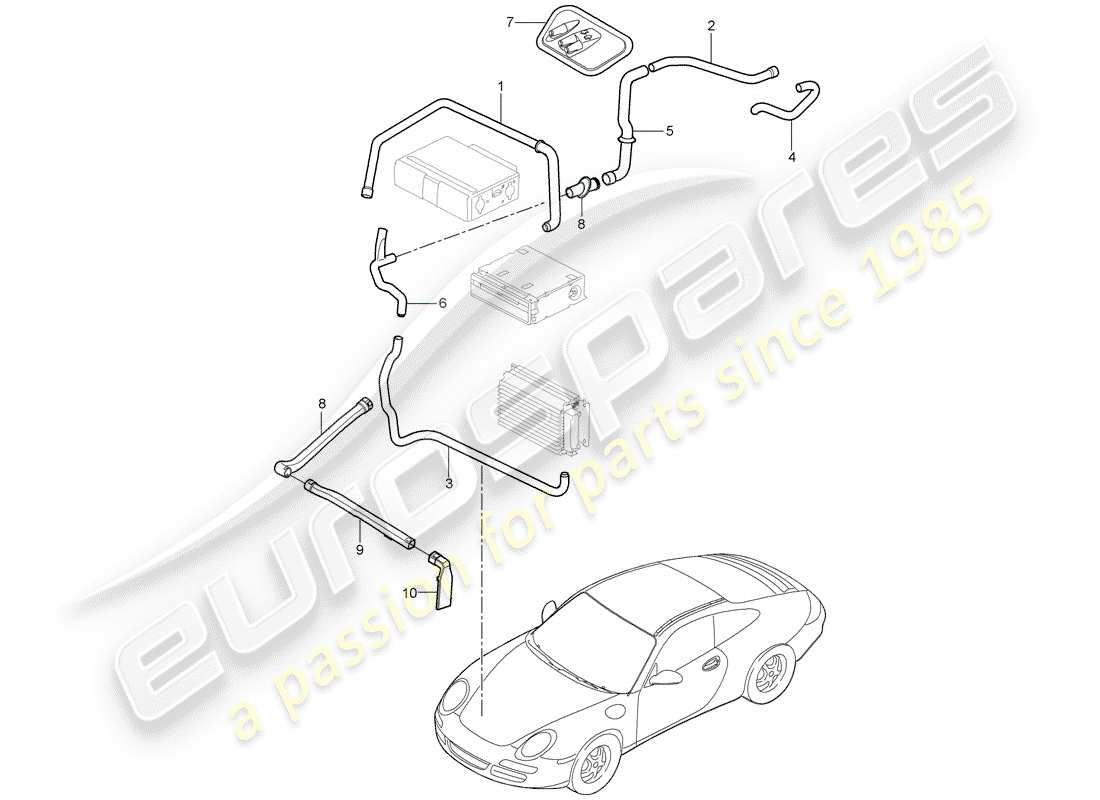 a part diagram from the porsche 997 parts catalogue