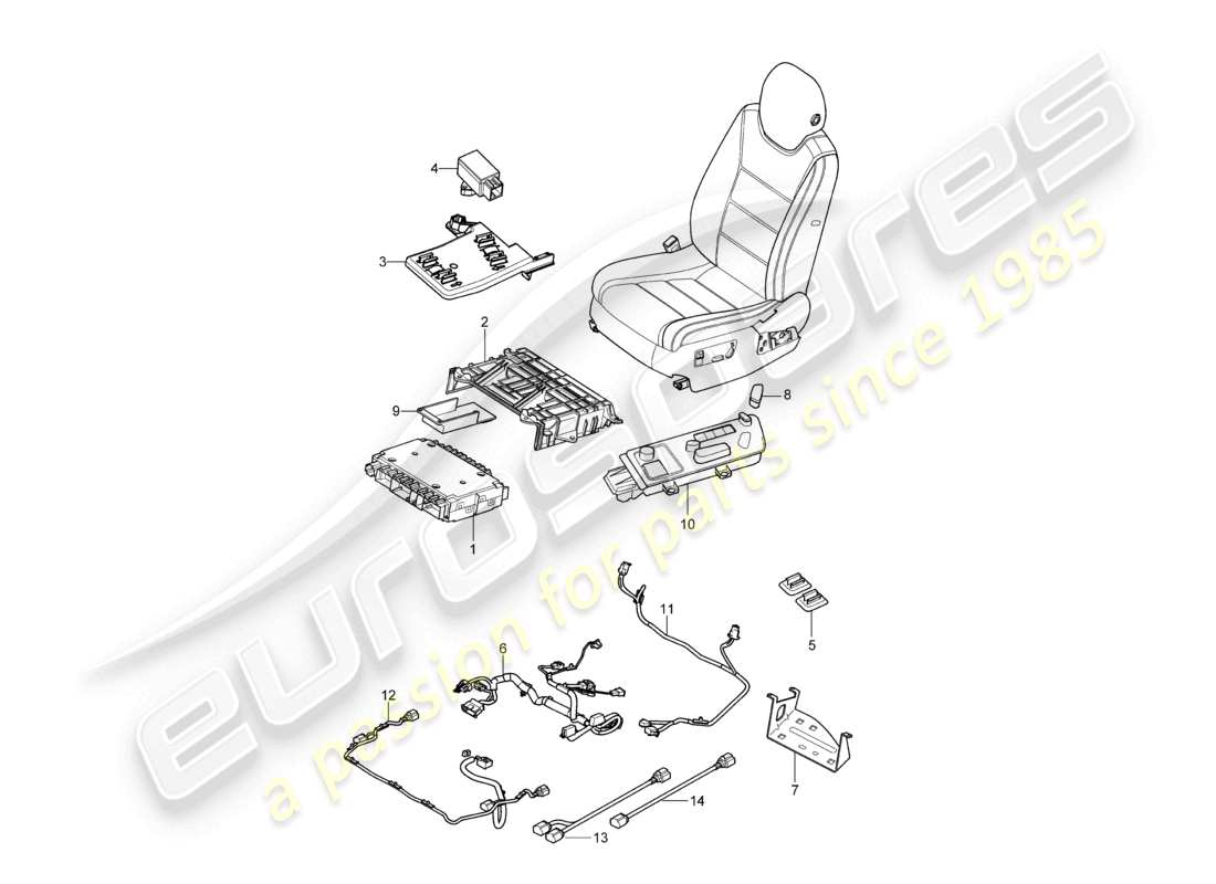 a part diagram from the porsche 2007 (cayenne e1 9pa) parts catalogue