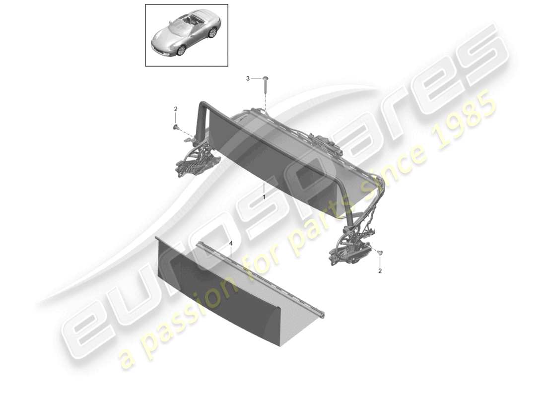 VIEW PARTS DIAGRAMS FROM THE PORSCHE 991 PARTS CATALOGUE a part diagram from the porsche 991 parts catalogue