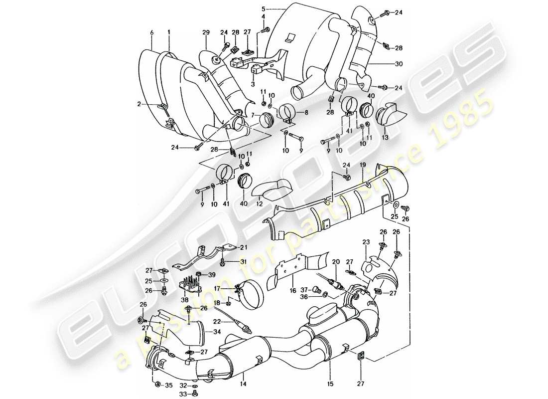 a part diagram from the porsche 1996 (993) parts catalogue