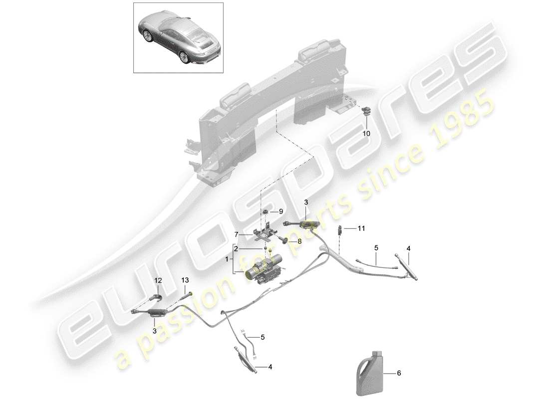 a part diagram from the porsche 2020 (991-2) parts catalogue