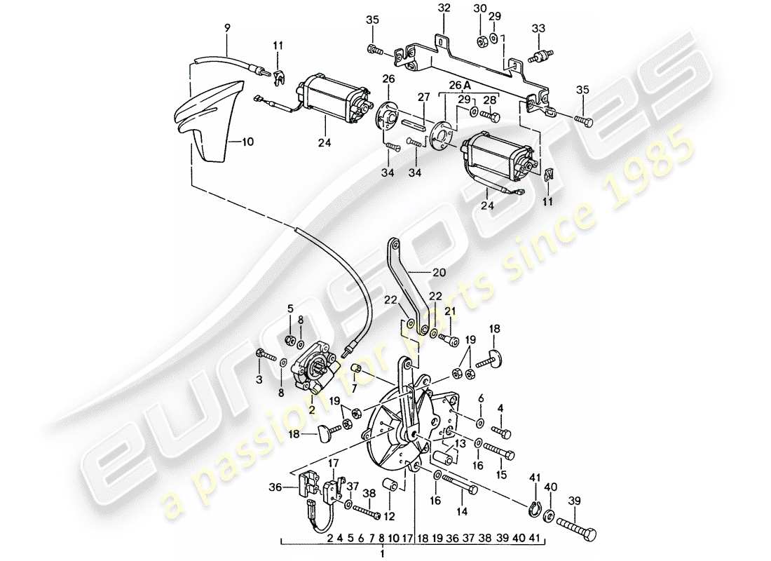 a part diagram from the porsche 911 parts catalogue