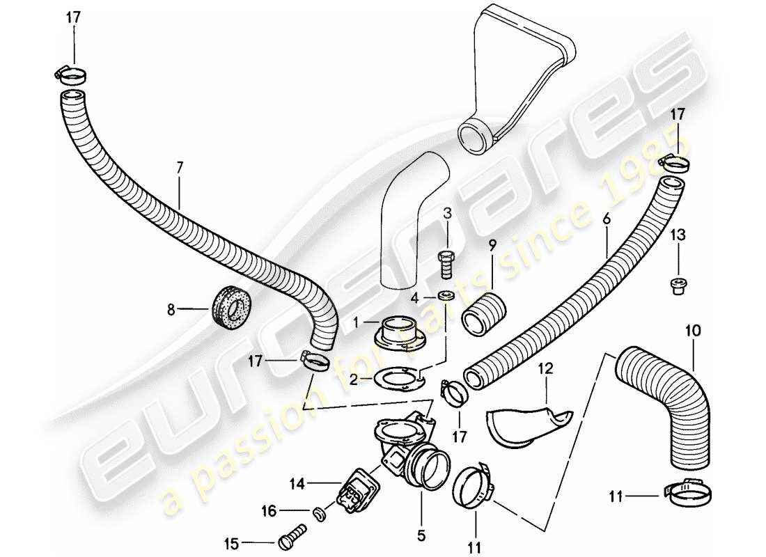 a part diagram from the porsche 911 parts catalogue