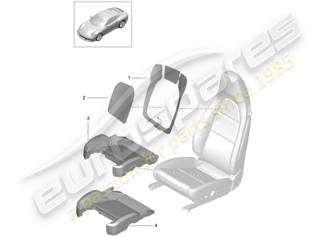 a part diagram from the porsche 2020 (991-2) parts catalogue
