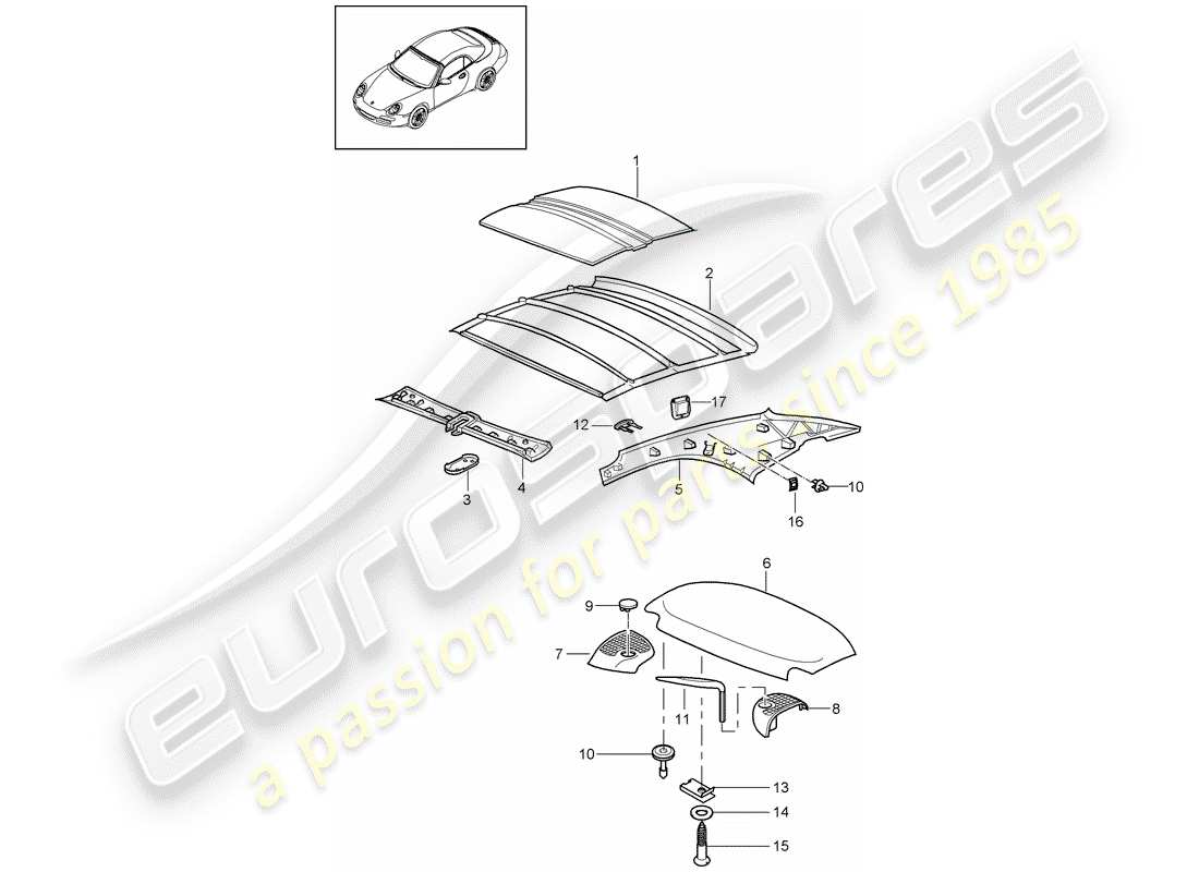 a part diagram from the porsche 997 parts catalogue