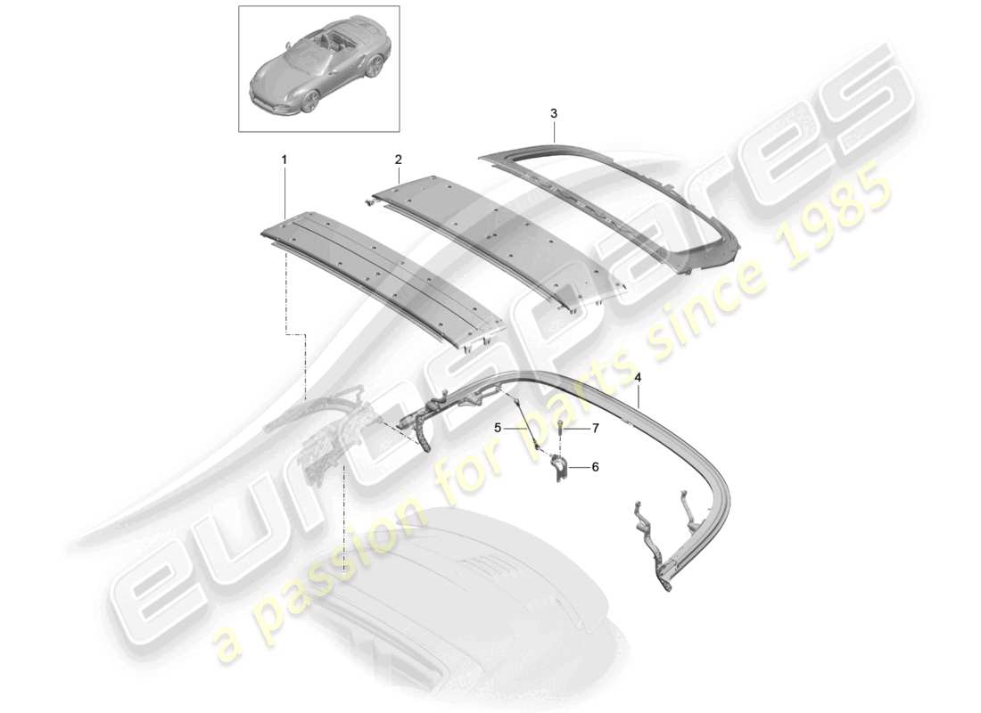 a part diagram from the porsche 991 parts catalogue