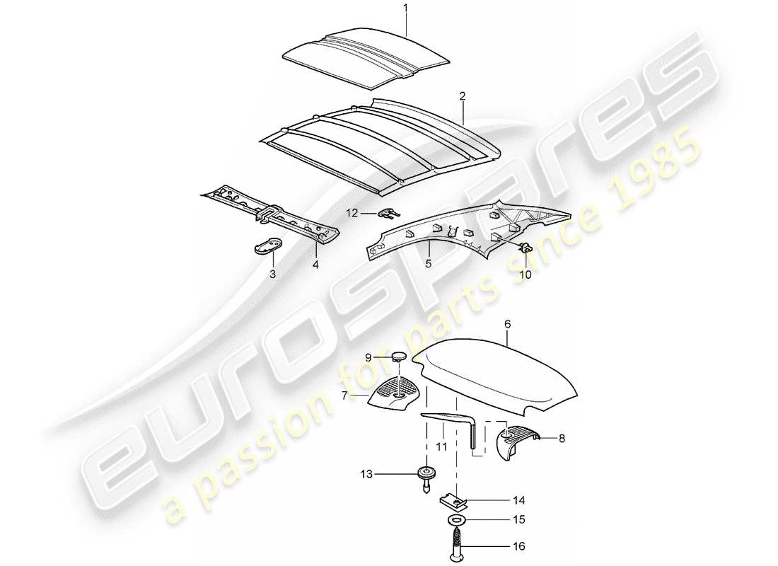 a part diagram from the porsche 1999 (996) parts catalogue