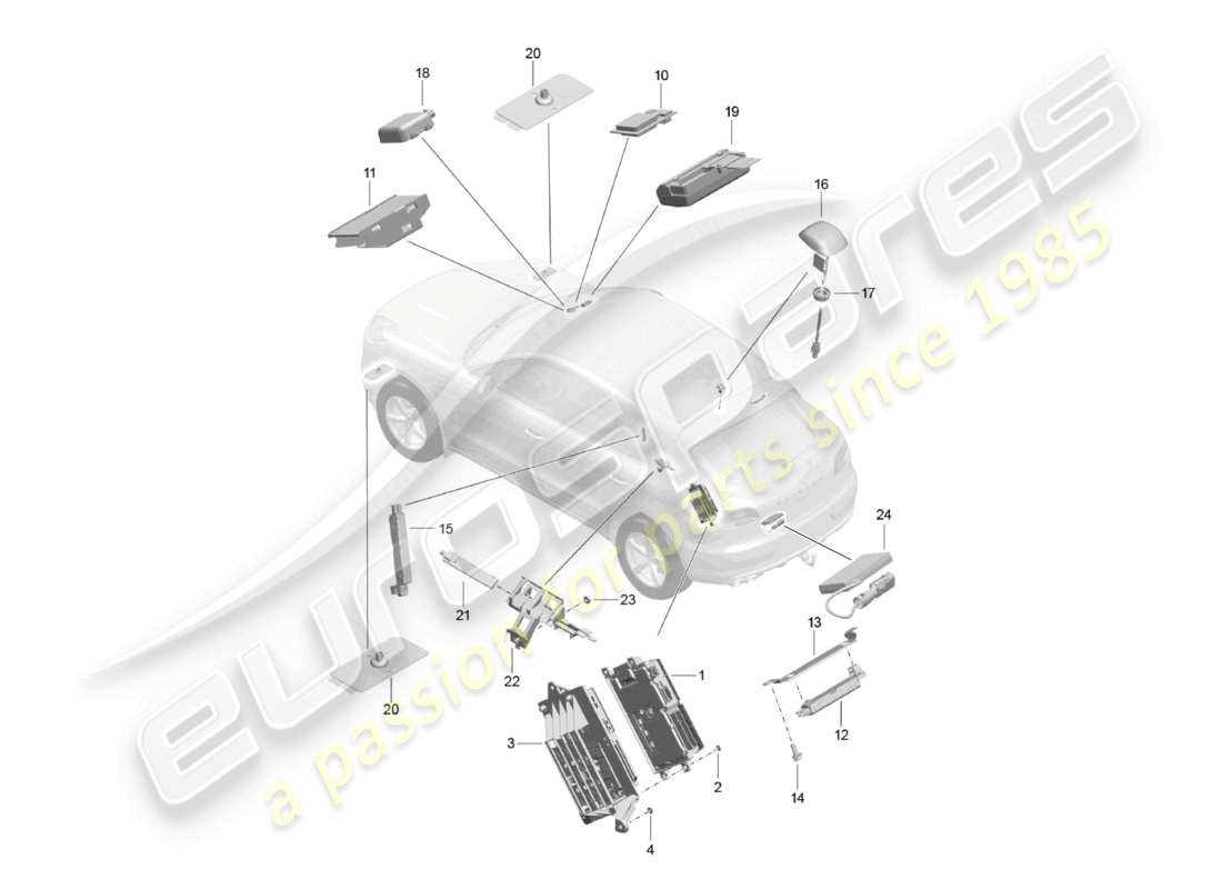 a part diagram from the porsche macan parts catalogue