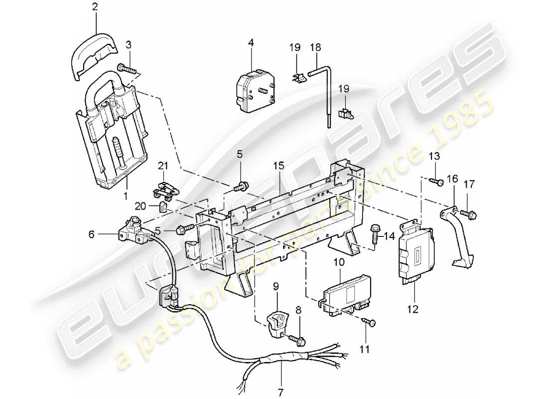 a part diagram from the porsche 2004 (996 turbo / gt2) parts catalogue