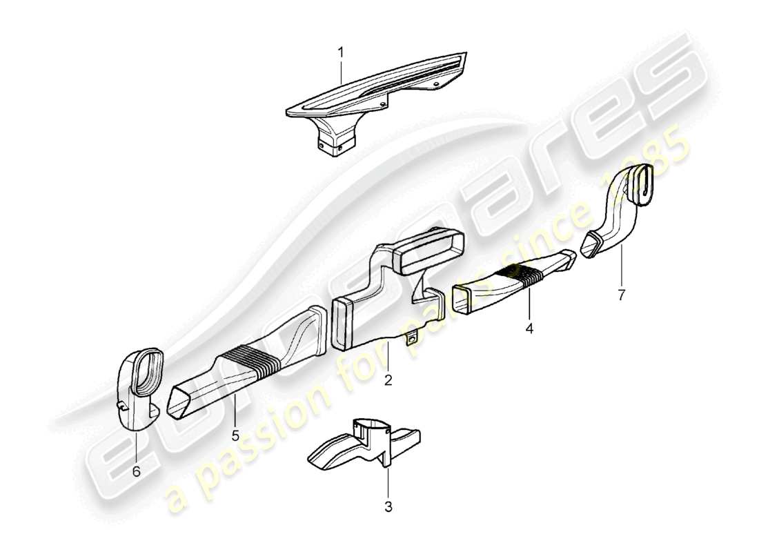 a part diagram from the porsche boxster parts catalogue