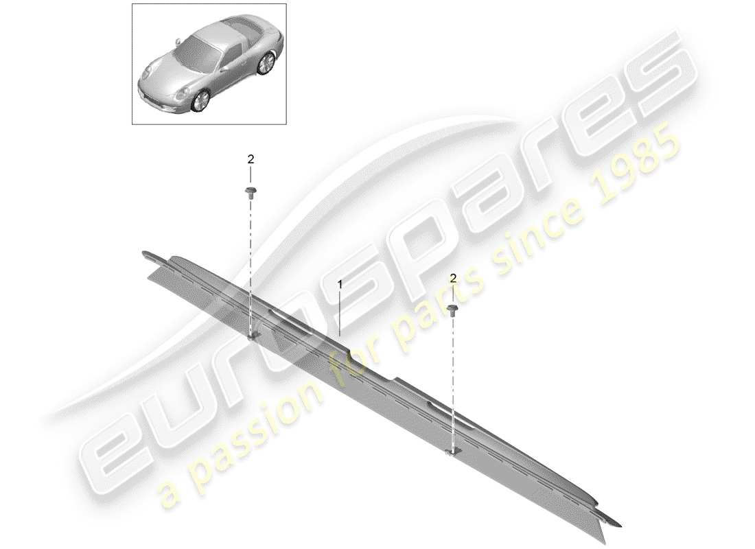 a part diagram from the porsche 991 parts catalogue