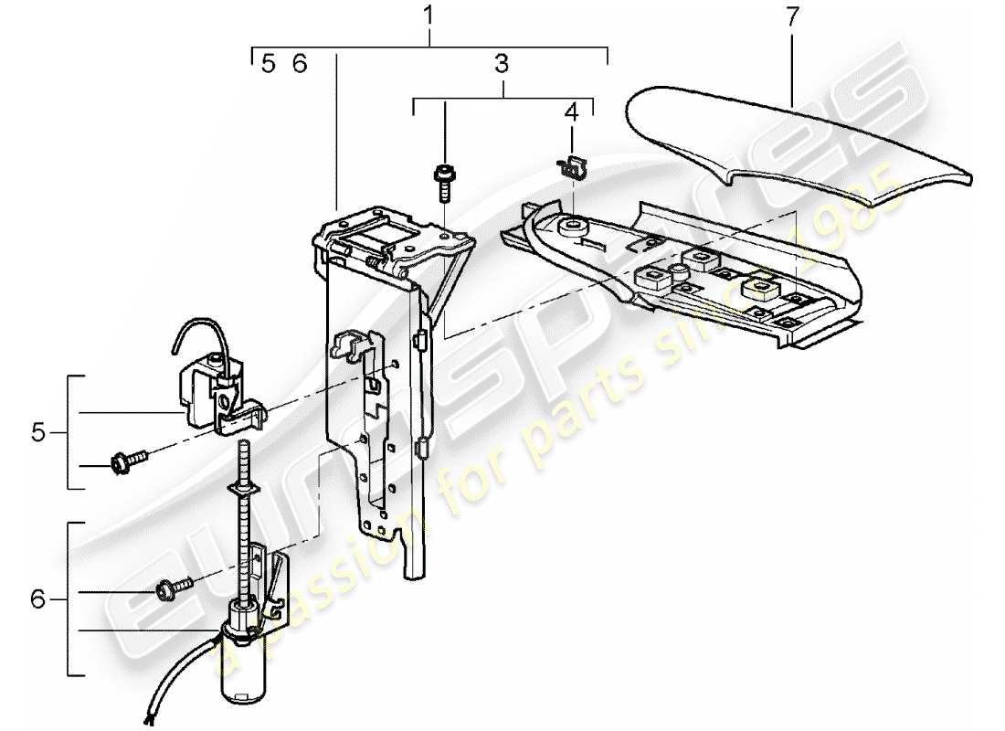 a part diagram from the porsche 2008 (997-1) parts catalogue