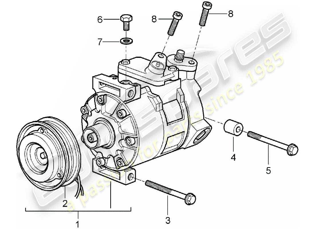 a part diagram from the porsche 2008 (997-1) parts catalogue