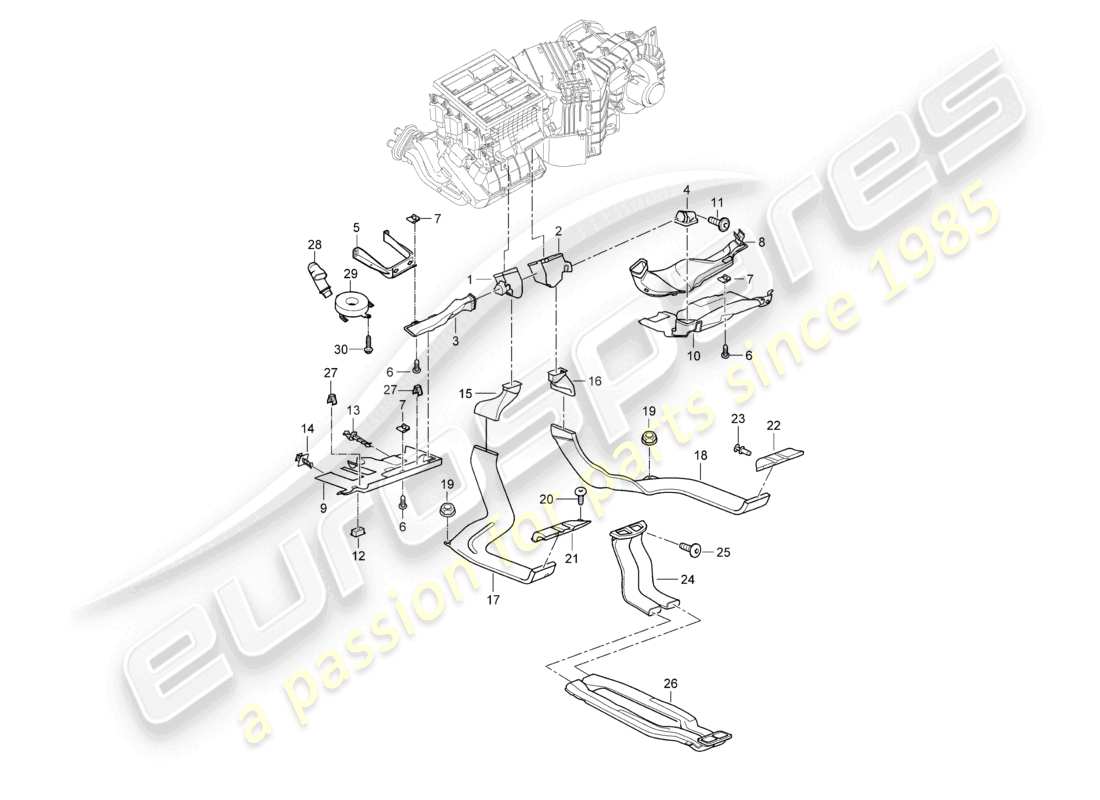 a part diagram from the porsche 2004 (cayenne e1 9pa) parts catalogue