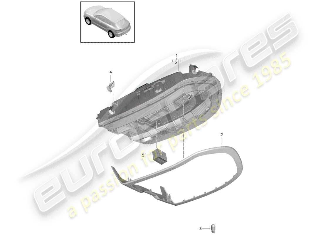 porsche 2015 (macan) console roof see workshop manual part diagram