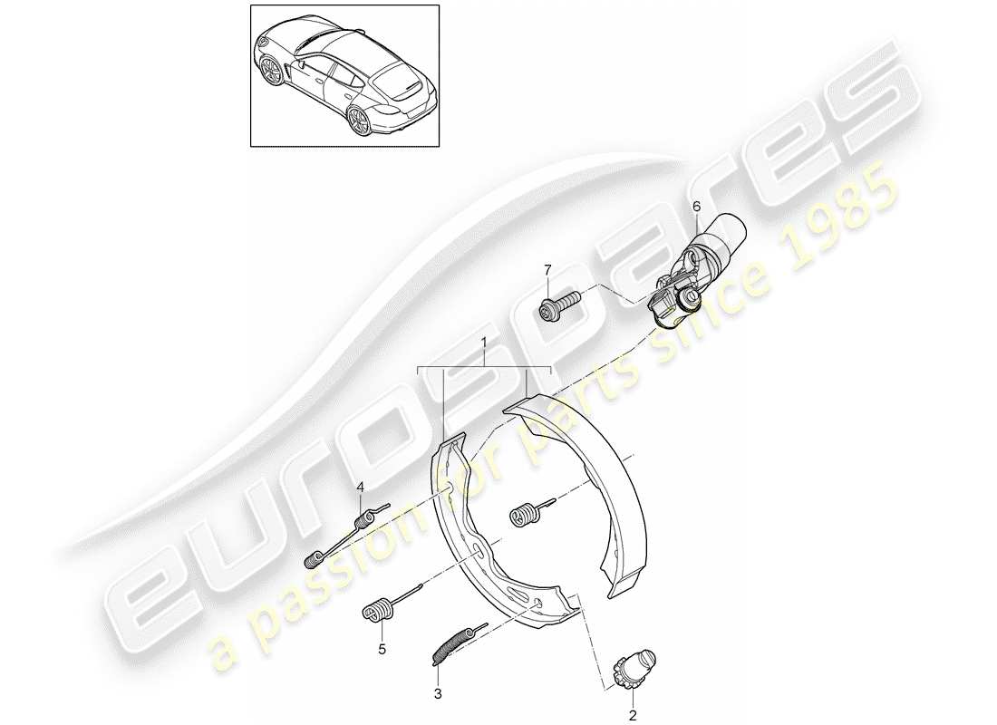porsche 2010 (panamera 970) parking brake d >>- mj 2013 part diagram