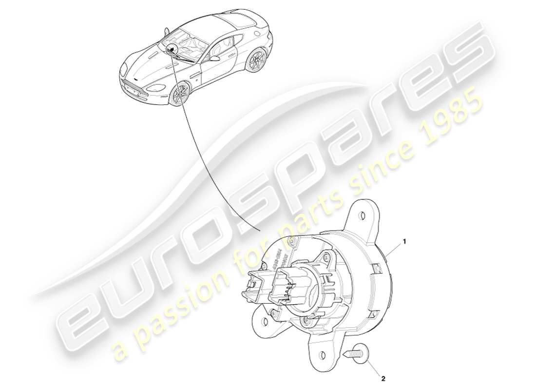 a part diagram from the aston martin v8 vantage (2007) parts catalogue