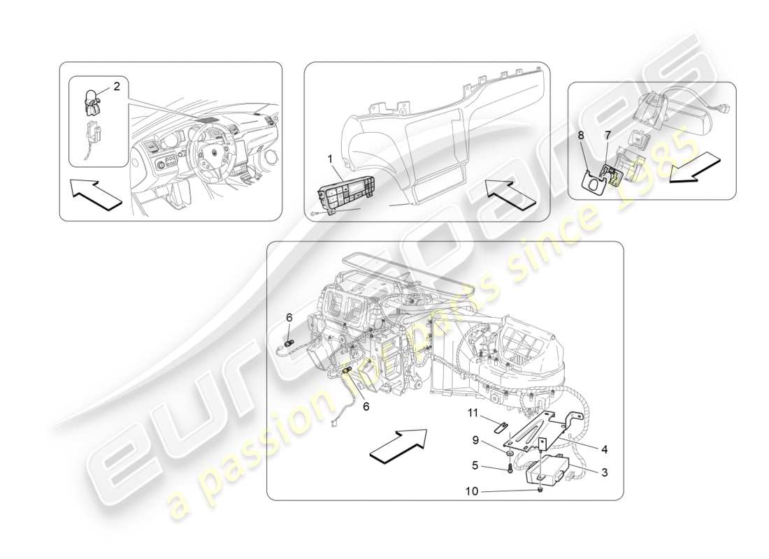 a part diagram from the maserati granturismo s (2018) parts catalogue