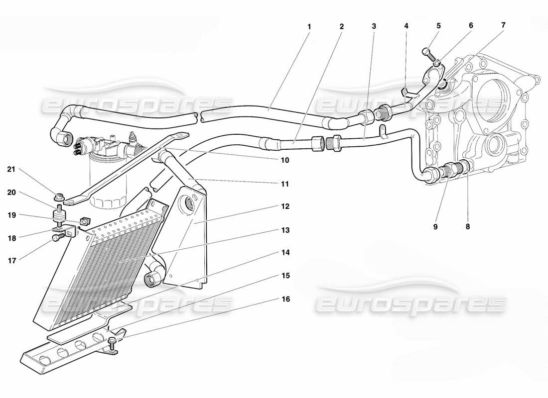 a part diagram from the Lamborghini Diablo SE30 (1995) parts catalogue