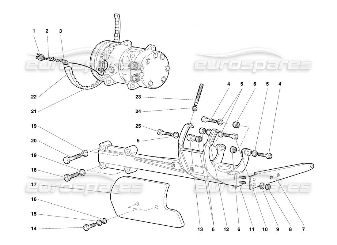 a part diagram from the Lamborghini Diablo SE30 (1995) parts catalogue