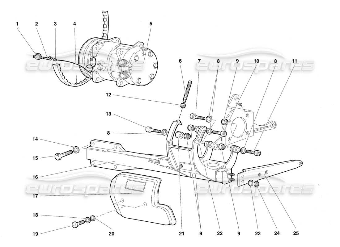 a part diagram from the lamborghini diablo parts catalogue