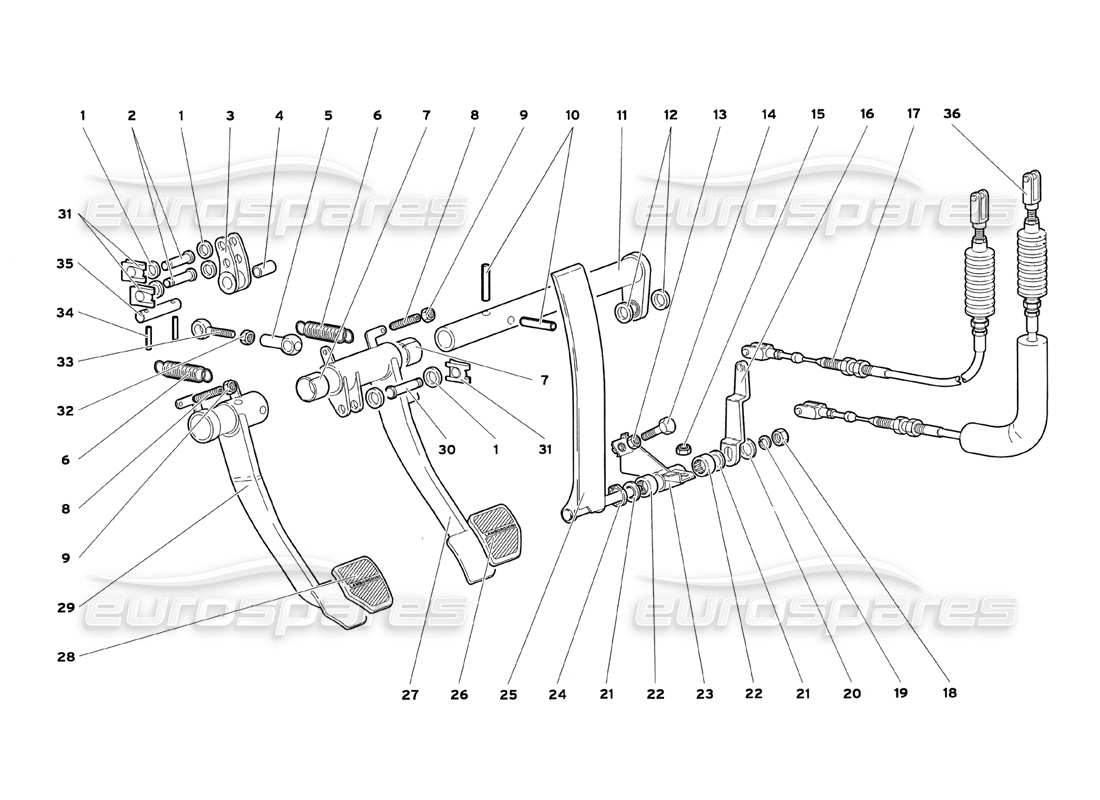 a part diagram from the lamborghini diablo parts catalogue