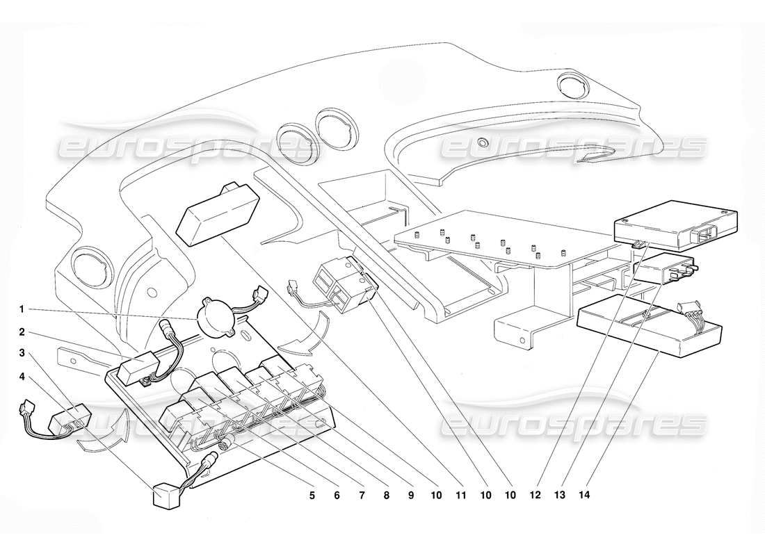 a part diagram from the lamborghini diablo parts catalogue