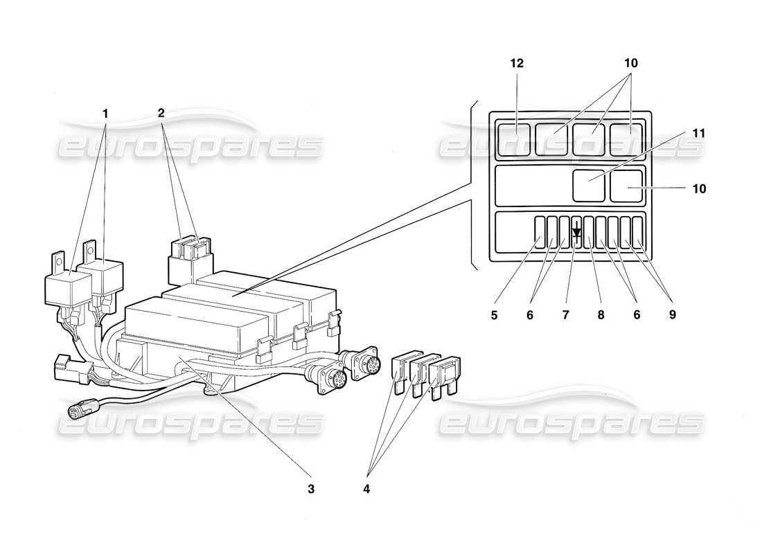a part diagram from the lamborghini diablo parts catalogue