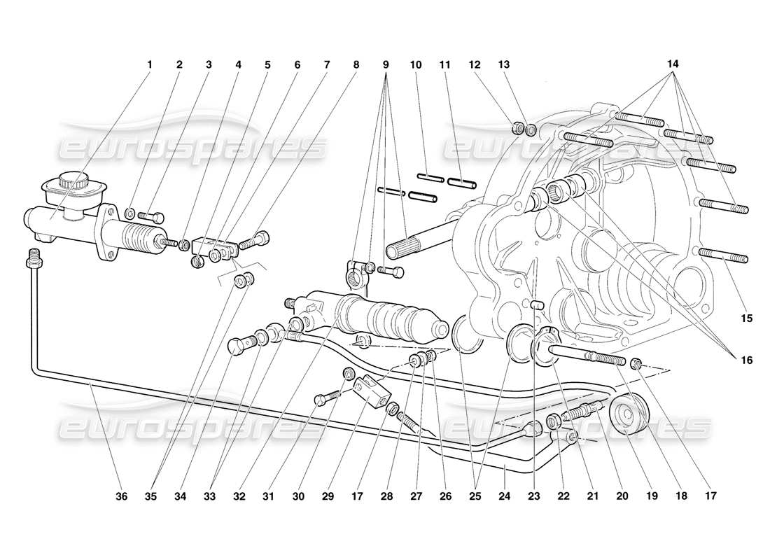 a part diagram from the lamborghini diablo parts catalogue