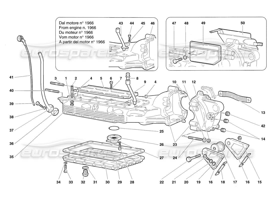 a part diagram from the Lamborghini Diablo SV (1998) parts catalogue