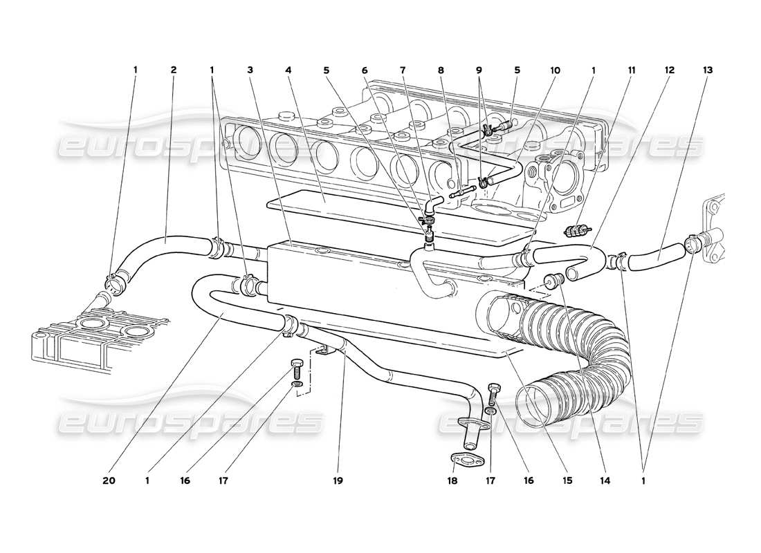 a part diagram from the lamborghini diablo parts catalogue
