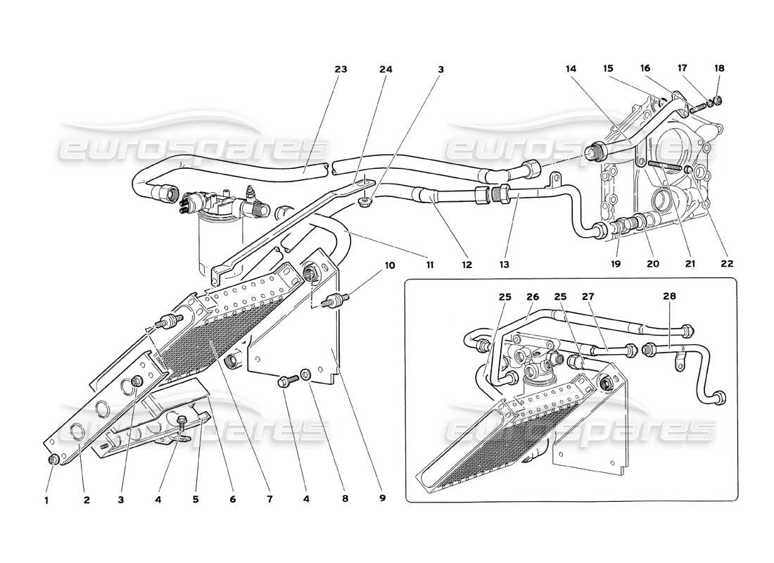 a part diagram from the lamborghini diablo parts catalogue