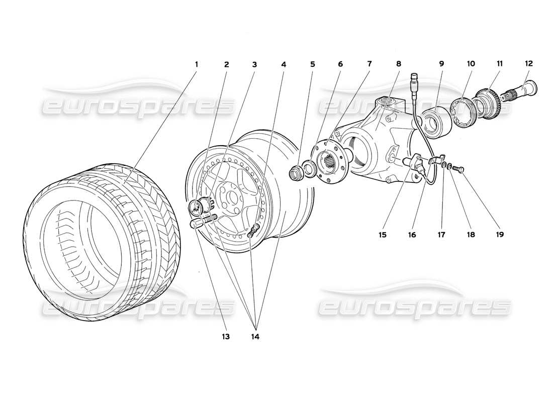 a part diagram from the Lamborghini Diablo SV (1999) parts catalogue