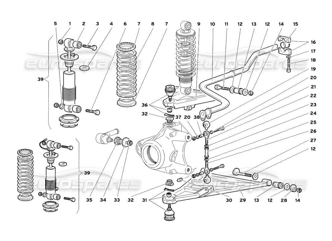 a part diagram from the lamborghini diablo parts catalogue