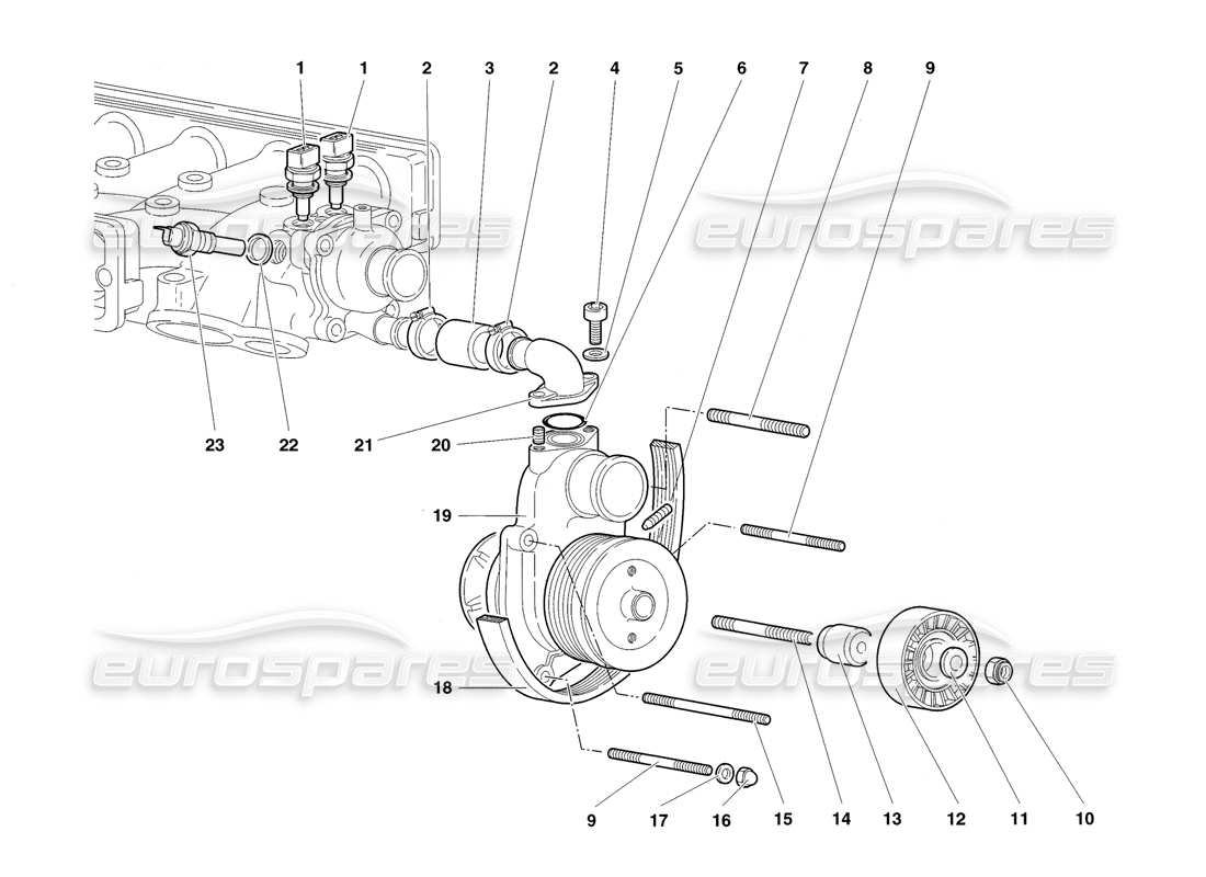 a part diagram from the lamborghini diablo parts catalogue