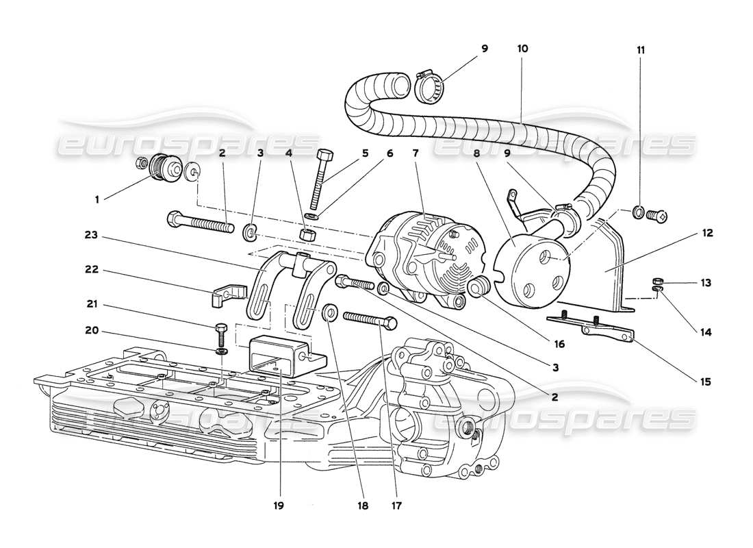 a part diagram from the Lamborghini Diablo 6.0 (2001) parts catalogue