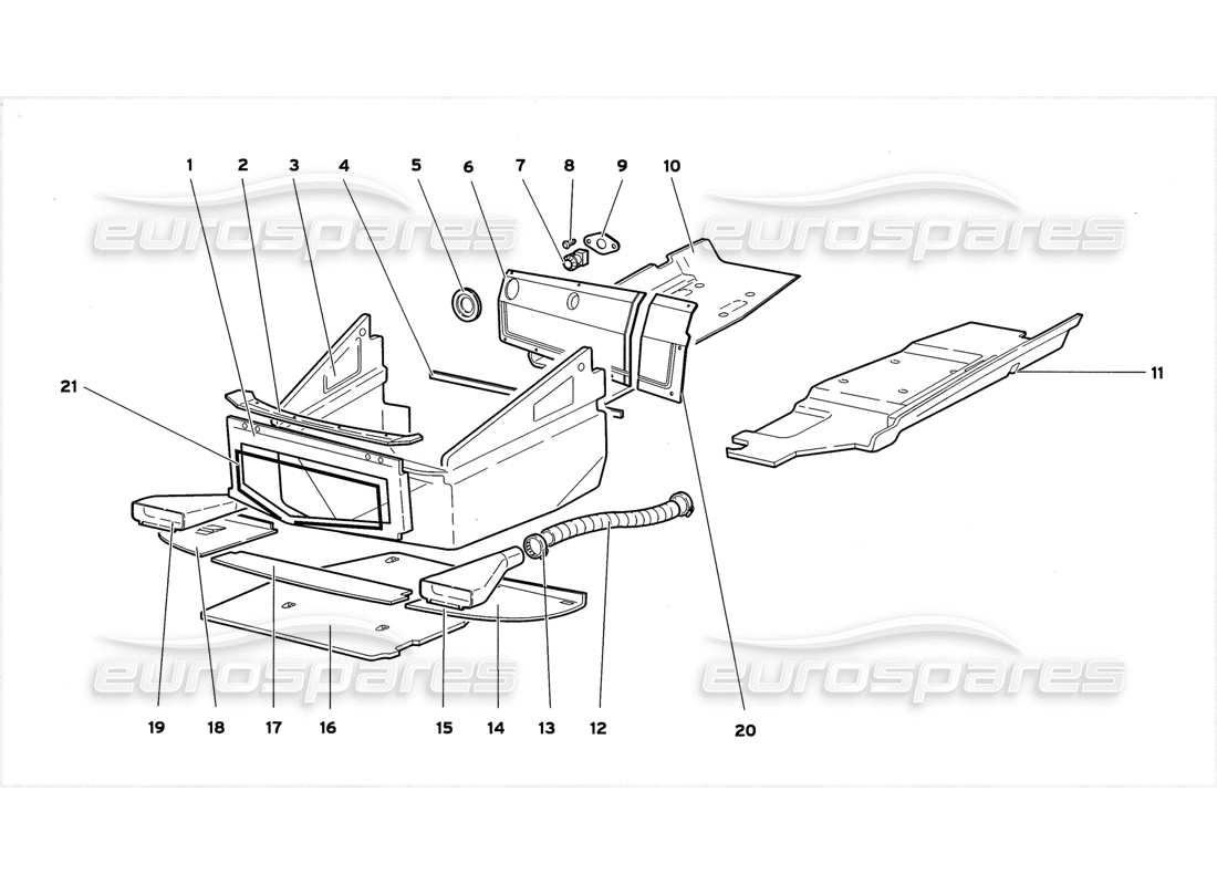 a part diagram from the lamborghini diablo parts catalogue