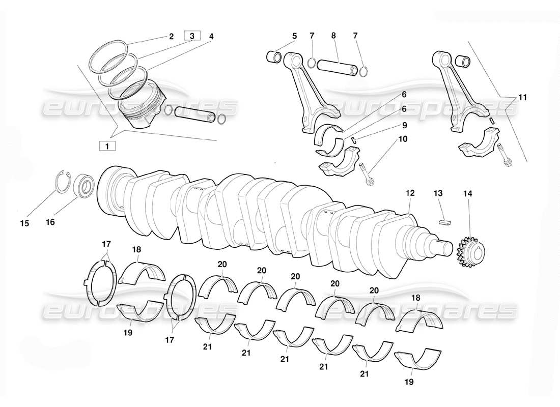 a part diagram from the lamborghini diablo parts catalogue