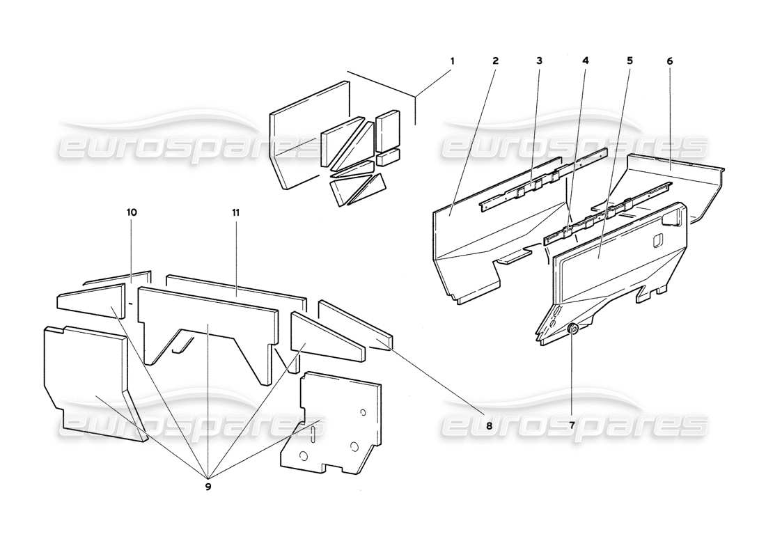a part diagram from the lamborghini diablo parts catalogue