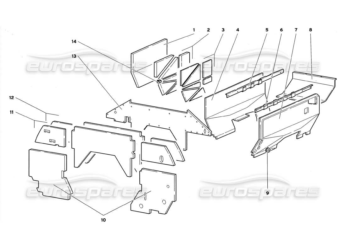 a part diagram from the Lamborghini Diablo GT (1999) parts catalogue