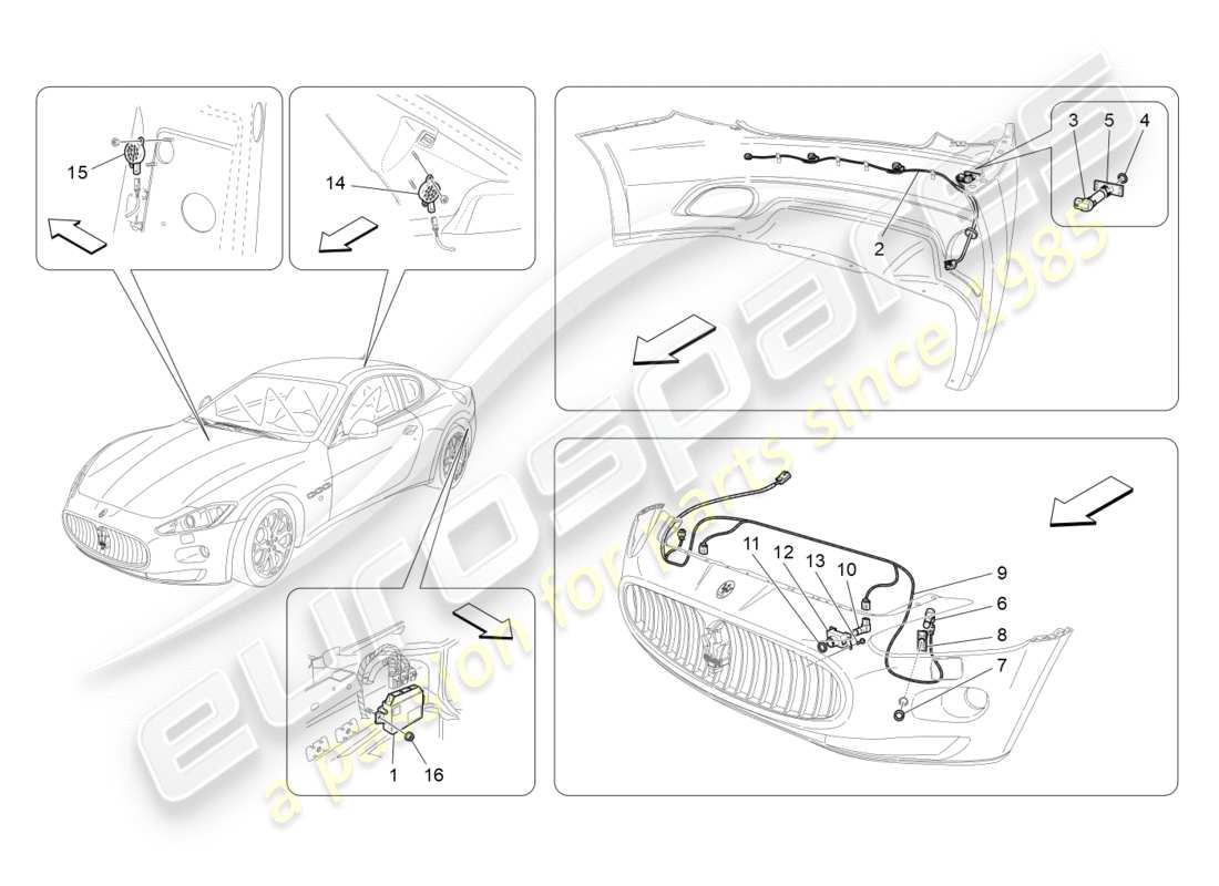 a part diagram from the Maserati GranTurismo (2009) parts catalogue
